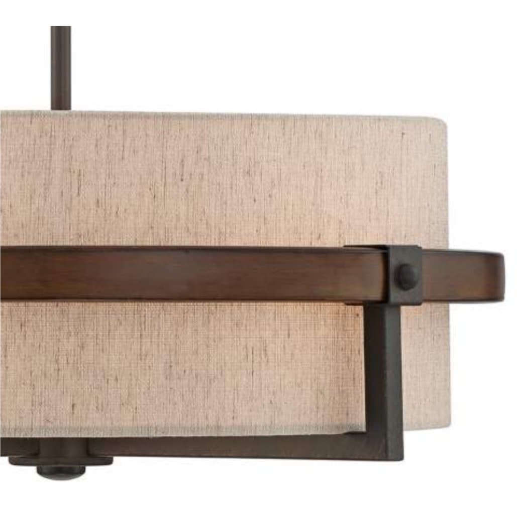 Wood Craftsman Drum Chandelier - HER Home Design Boutique